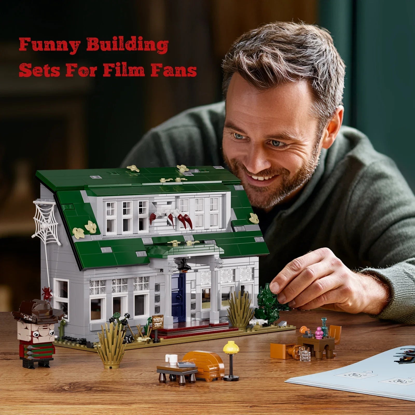 Spooky Freddyed House Building Kit - Halloween Decor for Adults - silverfoxgoods